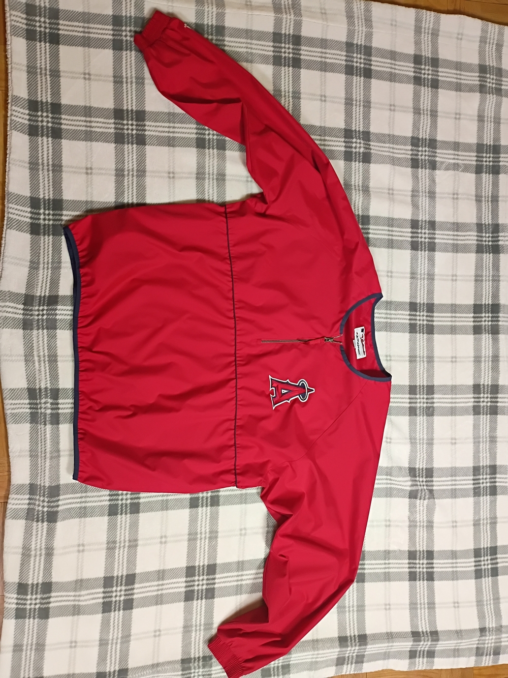 Los Angeles Angels Pullover Jacket Mens XXL Red 1/4 Zip MLB Baseball Majestic - Picture 2 of 16